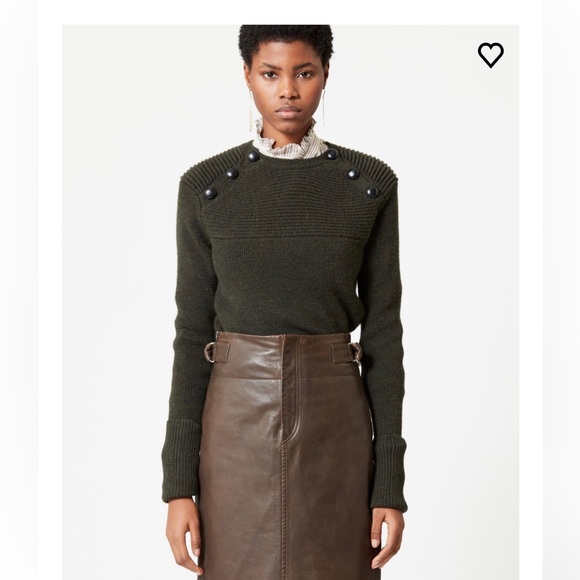 Isabel Marant Etoile Koyle sweater 42 L camel crew sweater caramel wool jumper - Picture 12 of 12